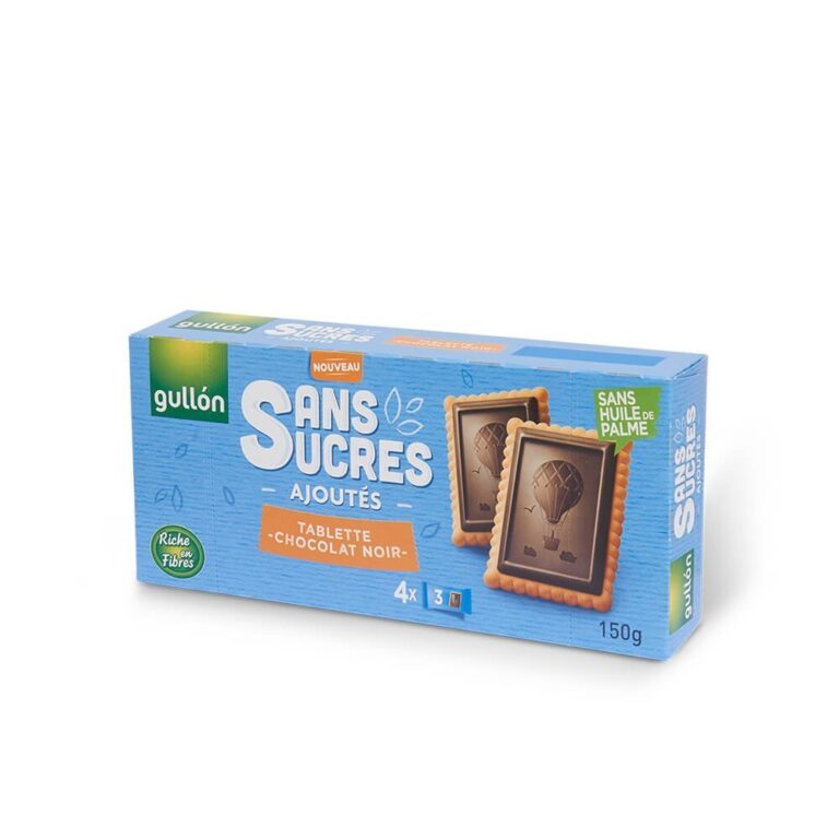 Tablette Chocolat Noir Sans Sucres Biscuits Aux Fibres Et Aux Grains